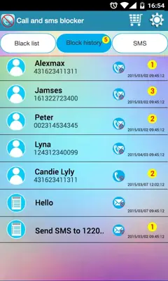 Call and sms blocker android App screenshot 2