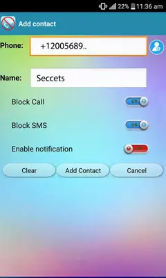 Call and sms blocker android App screenshot 4